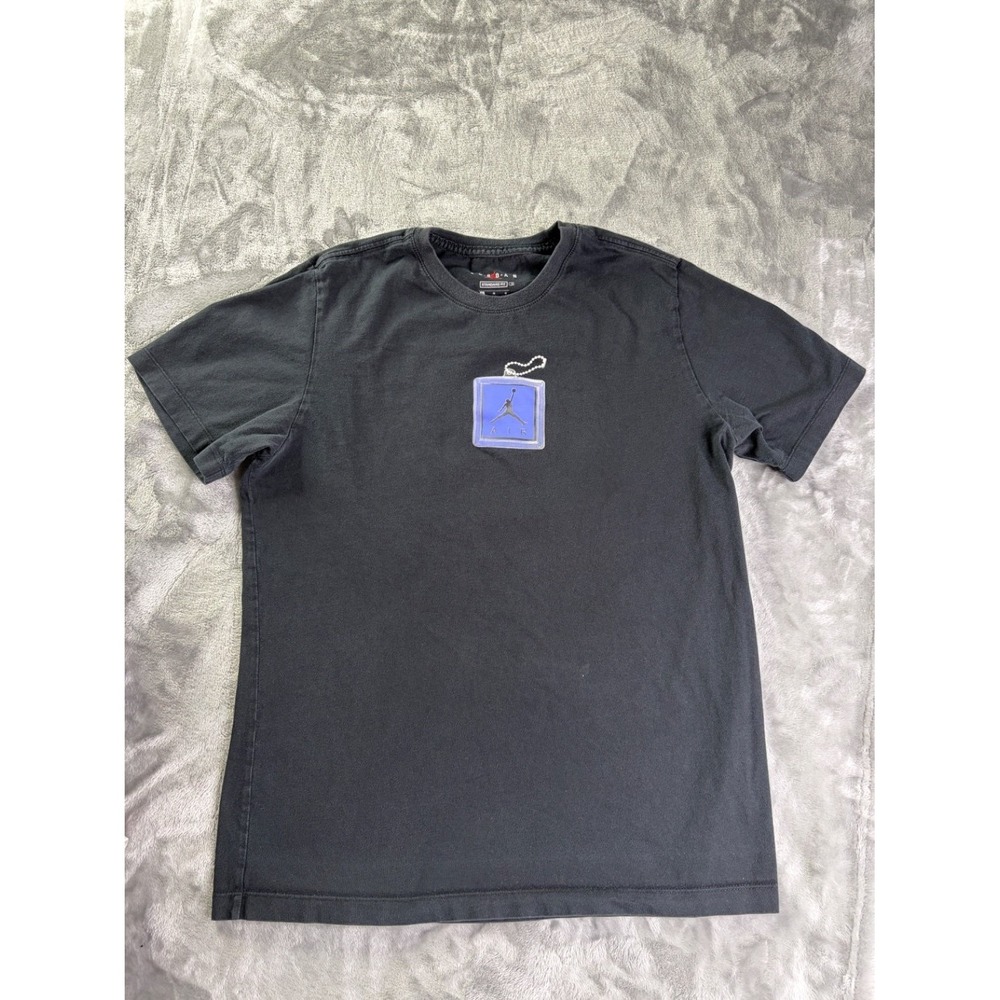 Jordan Air Hangtag Graphic Mens L Black T-Shirt Short Sleeve